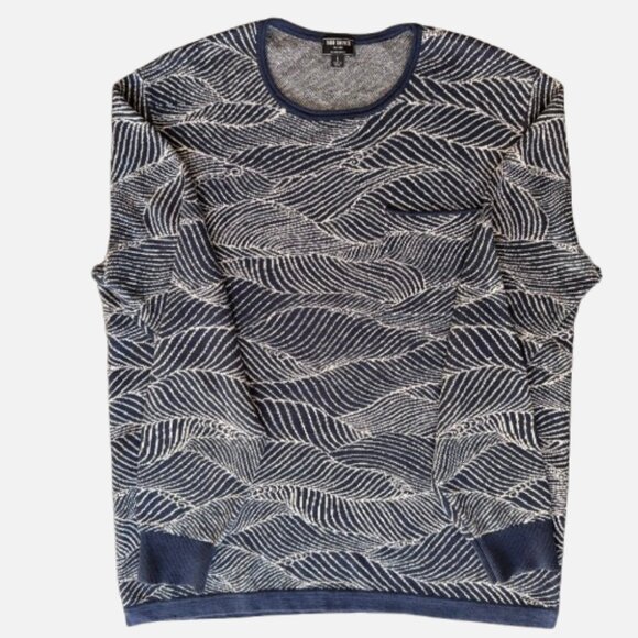 Todd Snyder Coastal Wavey Linen Cotton Lightweight Pocket Shore Sweater (SZ L) - Picture 3 of 9